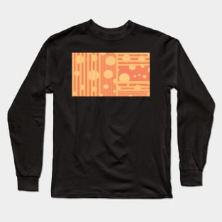 Abstract Circle and Line Pattern Long Sleeve T-Shirt